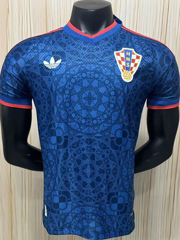26-27 Croatia Blue Player Version Soccer Jersey (ad)