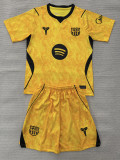 26-27 BAR Yellow Goalkeeper Kids Soccer Jersey