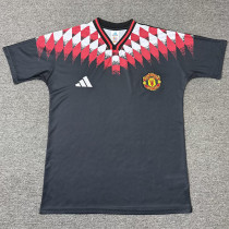 26-27 Man Utd Black Casual Training Shirts