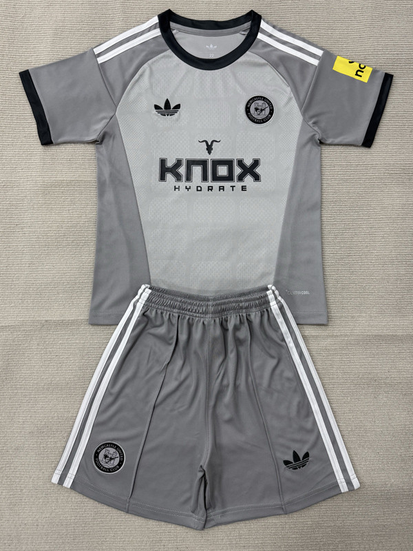 26-27 Newcastle Grey Goalkeeper Kids Soccer Jersey