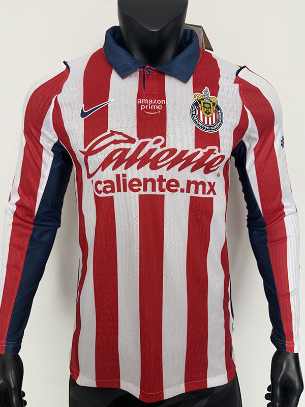 26-27 Chivas Guadalajara Home Long Sleeve Player Version Soccer Jersey (长袖球员)