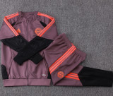 26-27 Bayern Grey Purple Jacket Tracksuit #A26117