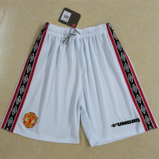1998/1999 Man Utd White Retro Shorts Pants