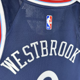24/25 Clippers WESTBROOK #0 Navy Blue Away Top Quality Hot Pressing NBA Jersey