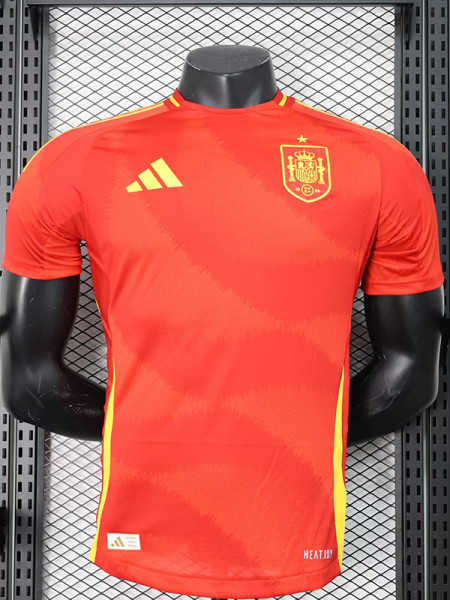 2024 Spain Home  Player Version Soccer Jersey