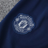 25/26  Man Utd Royal Blue Polo Collar Pants Set