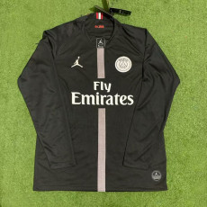 2018/2019 PSG Paris Jordan Black Long Sleeve Retro Soccer Jersey (长袖)