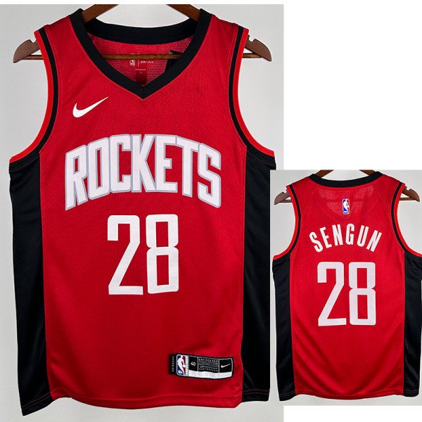 22/23 ROCKETS SENGUN #28 Red Away Top Quality Hot Pressing NBA Jersey