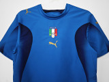 2006 Italy Home Blue Retro Soccer Jersey