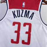 22/23 Wizards KUZMA #33 White Top Quality Hot Pressing NBA Jersey