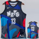 23/24 NETS HARDEN #13 Blue Black City Edition Top Quality Hot Pressing NBA Jersey