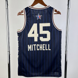 23/24 ALL-STAR MITCHELL #45 Blue Top Quality Hot Pressing NBA Jersey