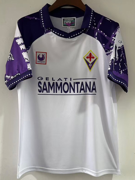 1994 Fiorentina White Retro Soccer Jersey
