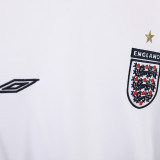 2006 England Home White Retro Soccer Jersey