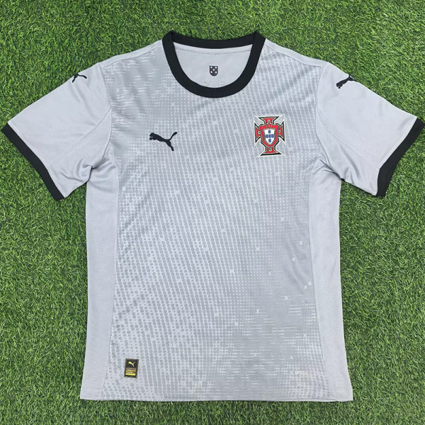 25-26 Portugal Grey GoalkeeperFans Soccer Jersey