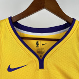 LAKERS DONCIC'#77 Yellow Top Quality Hot Pressing NBA Jersey(V领）