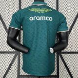 2024 F1 Aston Martin Green Polo Racing Suit(有领)