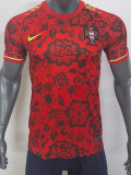 25-26 Portugal Red Floral Pattern Fans Soccer Jersey