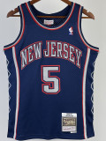 06/07 NETS KIDD #5 Dark Blue Retro Top Quality Hot Pressing NBA Jersey