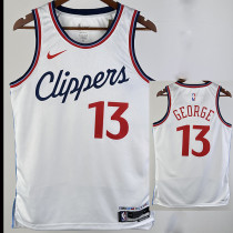 24/25 Clippers GEORGE #13 White City Edition Home Top Quality Hot Pressing NBA Jersey