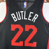 23/24 HEAT BUTLER #22 Black City Edition Top Quality Hot Pressing NBA Jersey (V领）
