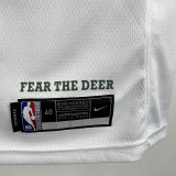 17/18 BUCKS ANTETOKOUNMPO #34 White Retro Top Quality Hot Pressing NBA Jersey