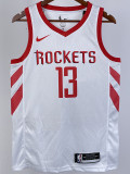 2018/2019ROCKETS HARDEN #13 White Home Top Quality Hot Pressing NBA Jersey