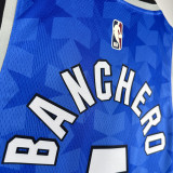 23/24 Magic BAANCHERO #5 Dark Blue Top Quality Hot Pressing NBA Jersey (Retro Logo)(V领)