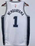 22/23 SA Spurs WEMBANYAMA #1 White Top Quality Hot Pressing NBA Jersey