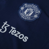 25/26  Man Utd Royal Blue Polo Collar Pants Set