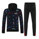 25-26 Portugal Black Figure Hooded  Tracksuit