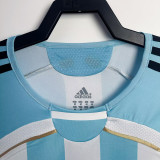 2006 Argentina Home Long Sleeve Retro Soccer Jersey
