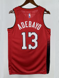 24/25 HEAT ADEBAYO # 13 Red Top Quality Hot Pressing Retro NBA Jersey