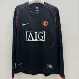 2007/2008 Man Utd Away Black long sleeve Retro soccer jersey (长袖)