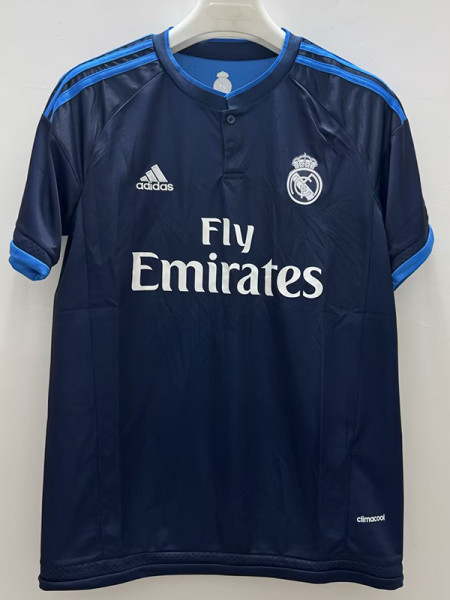 2015/2016 RMA Away Blue Retro Soccer Jersey