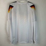 1990 Germany Home White Long Sleeve  Retro Soccer Jersey