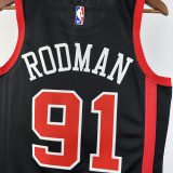 23/24 BULLS RODMAN #91 Black City Edition Top Quality Hot Pressing NBA Jersey