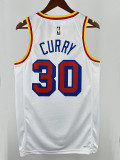 24/25 WARRIORS CURRY # 30 White Retro Top Quality Hot Pressing NBA Jersey