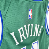 Dallas Mavericks LRVING #11 Green Top Quality Hot Pressing Retro NBA Jersey