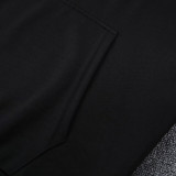 25-26 Portugal Black Red sleeve Hooded  Tracksuit