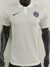 2025  PSG White Player Version  Polo Shirt