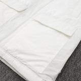 24/25  Napoli White Hooded Cotton Coat
