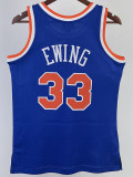 1991/92 KNICKS EWING #33 Blue Retro Top Quality Hot Pressing NBA Jersey