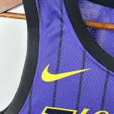 20/21 LAKERS DONCIC'#77 Striped Purple Top Quality Hot Pressing NBA Jersey