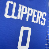 22/23 Clippers WESTBROOK #0 Blue Top Quality Hot Pressing NBA Jersey