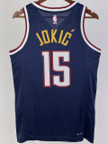 22/23 Nuggets JOKIC #15 Royal Blue Top Quality Hot Pressing NBA Jersey