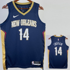 22/23 Pelicans INGRAM #14 Royal Blue Top Quality Hot Pressing NBA Jersey