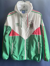 24-25 Mexico White Green Hooded Windbreaker