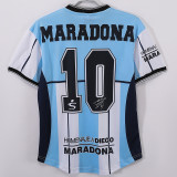 2001MARADONA 10# Argentina Home Retro Soccer Jersey