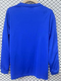 Man Utd Co branded Blue Edition  Long Sleeve  Retro Soccer Jersey(长袖）
